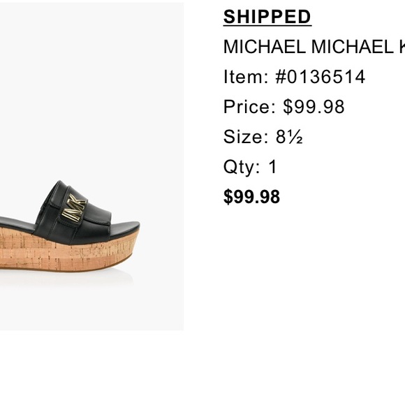 MICHAEL KORS - JILLY PLATFORM SLIDE - SZ 8.5 - WORN ONCE - Picture 4 of 9